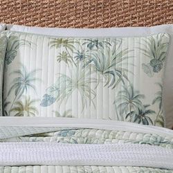 Serenity Palms Quilted Sham Ivory