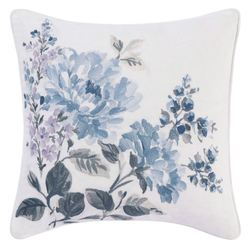 Chloe Embroidered Pillow Blue 16 Square