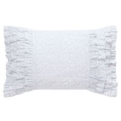 Chloe Ruffled Rectangle Pillow Blue