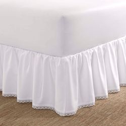 Crochet Ruffle Bedskirt White