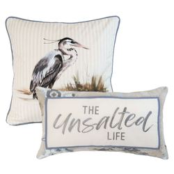 Seascape Decorative Pillows Beige Set of Two