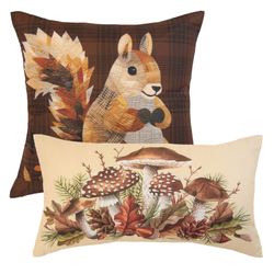 Pine Circle Decorative Pillows Multi Warm Set of Two