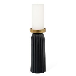 Aria Large Candleholder Black
