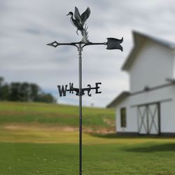 Duck Garden Weathervane Black
