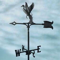 Duck Garden Weathervane Black