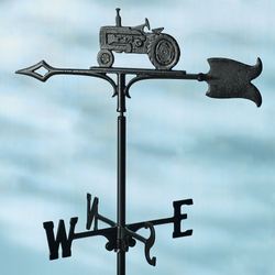Tractor Garden Weathervane Black
