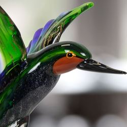 Hummingbird Art Glass Figurine Multi Cool