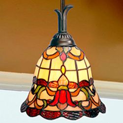 Cabrina Tiffany Stained Art Glass Pendant Light Multi Earth