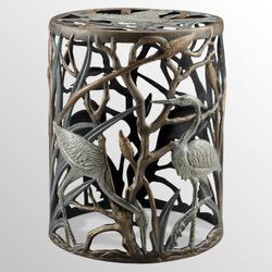 Heron Flock Outdoor Accent Table Multi Metallic