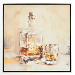 Cocktail Hour II Framed Canvas Wall Art Brown