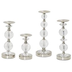 Lola Candleholders Chrome Set of Four