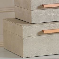 Camilla Decorative Boxes Ivory Set of Three