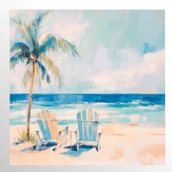 Sunshine Coast Canvas Wall Art Blue