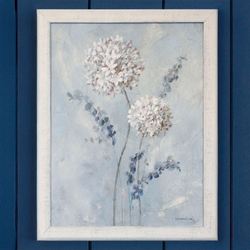 Airy Blooms II Framed Wall Art Blue