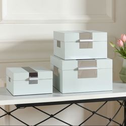 Stacked Decorative Boxes Spa Set of Three