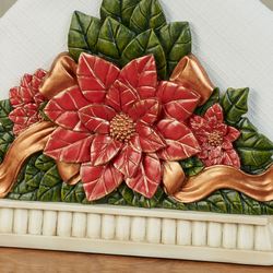 Holiday Poinsettia Napkin Holder Red