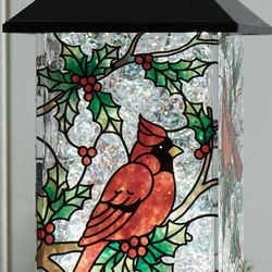 Cardinal Shimmer LED Lantern Black