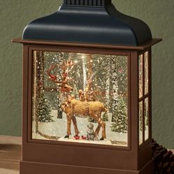 Forest Friends LED Swirl Lantern Brown