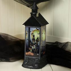 Haunted LED Halloween Swirl House Black