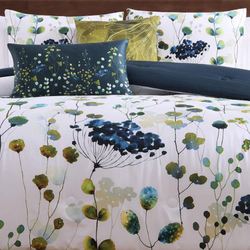 Abstract Vines Comforter Bed Set Navy