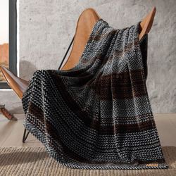 Nash Stripe Throw Blanket Multi Warm 50 x 60