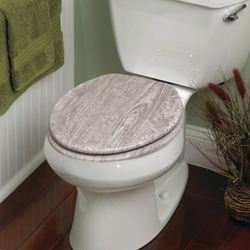 Home Solutions Elongated Toilet Seat Gray
