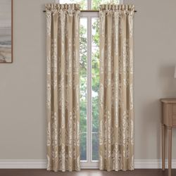 Potenza II Wide Tailored Curtain Pair Light Taupe 100 x 84