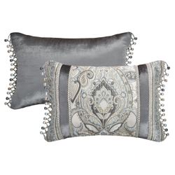 Annabelle Reversible Rectangle Pillow Silver