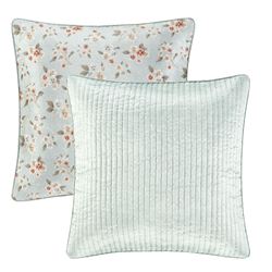 Prestige Floral Reversible Quilted European Sham Spa Blue