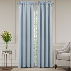 Garden Bloom Wide Tailored Curtain Pair Blue