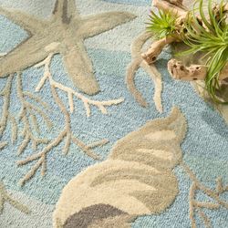 Odeta Rectangle Rug Light Blue