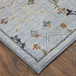 Vera Rectangle Rug Light Blue