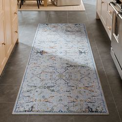 Vera Rug Runner Light Blue 26 x 73