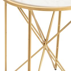 Darby Accent Table White/Gold