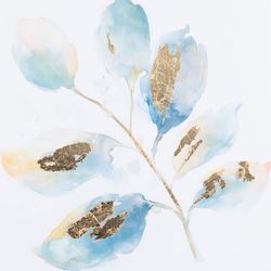 Blair Leaf Canvas Wall Art Multi Jewel Set of Two