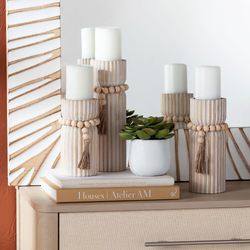 Kingsley Candleholders Brown Set of Three