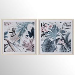 Coastal Florals Wall Art Sage Set of Two
