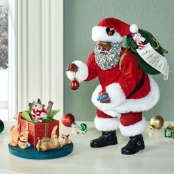 Whiskering You a Merry Christmas African American Clothtique Red 2 Piece Set