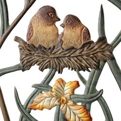 Lovebirds Floral Garden Trellis Verdi Bronze