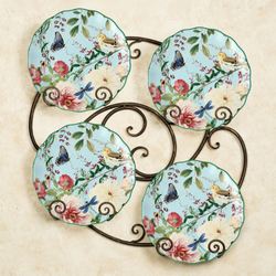 Flora Dinner Plates Multi Earth Set of Four