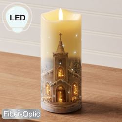 Christmas Chapel LED Candle Ivory