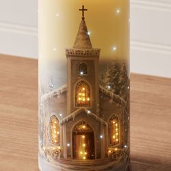 Christmas Chapel LED Candle Ivory