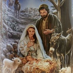 A Savior Is Born LED Candle Ivory