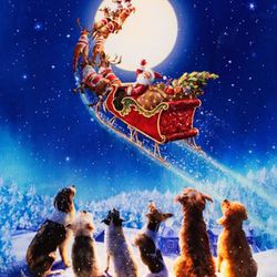 Santas Arrival LED Tabletop Nightlight Blue