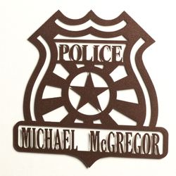 Police Professional Personalized Wall Art Sign