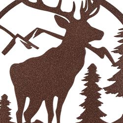 Deer in Mountains Personalized Wall Art Sign