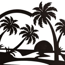 Palm Trees Personalized Wall Art Sign