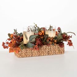 Autumn Harvest Candleholder Centerpiece Multi Warm