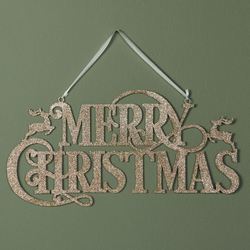 Merry Christmas Wall Hanging Multi Metallic