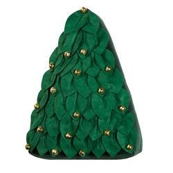Holiday Dreams Shaped Christmas Tree Pillow Green 14 x 18